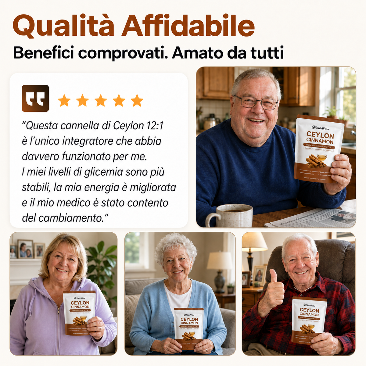NutriVitta Cannella di Ceylon 7200 mg equivalente con olio MCT